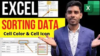 How to Sorting Excel Data | Sort by Cell Icon & Cell Color  | Step By Step Tutorial in Hindi