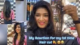 My first haircut 💇‍♀️ till now || Akanksha Renuse || My reaction 🥺?🥰