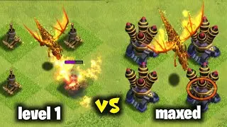 Every Level Of Air Defence Vs Super Dragon Attack Strategy - Clash Of Clans