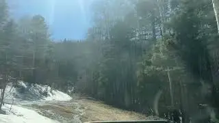 Snow, mountains, and waterfalls. Carson National Forest Overlanding