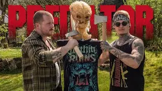 Throwing Axe VS. Ballistic Gel Predator! AlienGoBoom #ballisticgeldummy #ballisticpredator