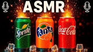 ASMR Soda Fizz: Coca Cola, Fanta & Sprite Pouring Over Ice &mdash; Listen to the Magic of the Bubbles! 🧊🥤
