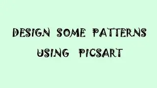 Pattern Designing Using Picsart #part-1