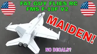 FMS F-18F V2 MAIDEN FLIGHT! by Fat Guy Flies RC