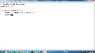 How to make Equilateral Triangle Asterisk  *  in Python