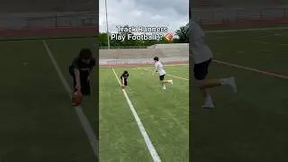 Track Runners Try Kicking Field Goals. The Last Clip is Crazy! 😳#running #track
