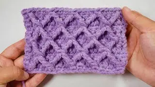 🌈Aprende a Tejer (PUNTO DIAMANTE O ROMBO) a Crochet - Ganchillo /crochet diamond stitch 😊