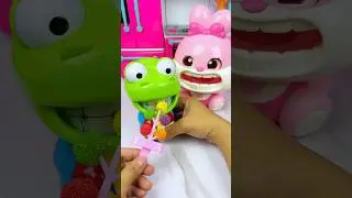 Satisfying With Unboxing Cute Pink Rabbit Set Toys Eating Candy, ASMR Videos