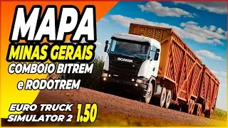 COMBOIO DE BITREM E RODOTREM COM O PACK JL TRUCK NO MAPA MINAS GERAIS ETS2 MOD BR EP 14