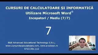 Curs Word incepatori- 7 -Office 2016 – Creare, inserare si modificare tabele