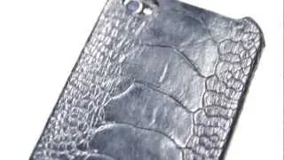 Ostrich Leather Snap On Case for iPhone 4/4S