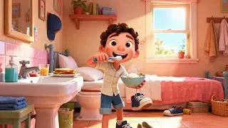 My Happy Day Routine Song 🎵 Daily Habits Song for Kids 🌈 Morning & Good Manners 🎶
