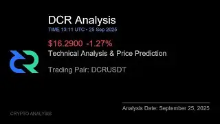 DCR (DCRUSDT) Technical Analysis - Price Prediction & Buy or Sell September 25, 2025