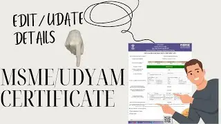 HOW TO UPDATE DETAILS AND EDIT IN MSME/UDYAM/ #msme #update #udyam #service