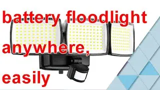this battery powered flood light can be installed anywhere!