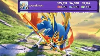 Zacian God mood game play🔥🔥.125k damage and 384 score #pokemonunite #zacian