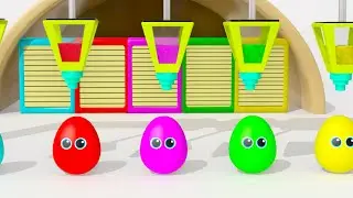 Easter Eggs, Color Balls & Baby Vehicles | Fun Learning for Kids