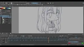 Animation Lineart SpeedProcess Part 7: 10 Minutes Before Work! (Abril Chibi)