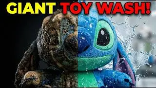🧸 Giant Teddy Deep Cleaning – So Satisfying Transformation!