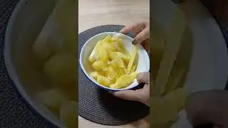 Fried potatoes with corn starch                      #shorts #recipe #fried
