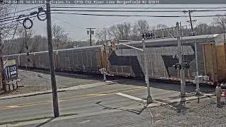 BigTrains.TV April 16 2018 14:44 sb mix, auto rack CSX 751, 9044 Q409