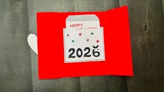 DIY new year greeting card making / new year card / greeting card