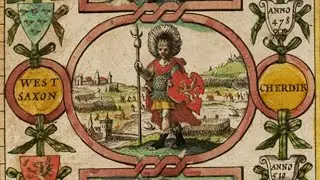 Who was the Saxon leader at the Battle of Badon?