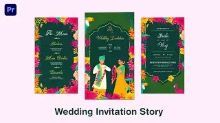 Unique Wedding Invitation Invitation Story Premiere Pro Template