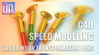 Time Lapse Making of Sailor Moon 90's - Transformation Pens 3D Cinema 4D