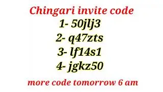 chingari invite code! chingari new code!