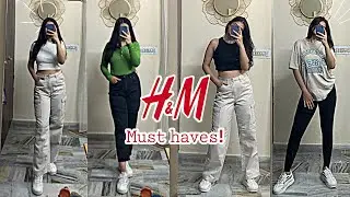 H&M Must Haves! *HUGE* H&M Haul! #hm #hnmhaul #denim #trouser #trendytops