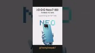 iQOO Neo 7 5G | iQOO Neo 7 specifications | #shorts | #techydeepak