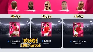 S. CamPbell + Gilverto Silva + E. Petit trick in Iconic moment Arsenal Pes 2021 Mobile