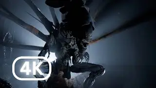 Queen Xenomorph Encounter Scene Cinematic 4K (2023) - Aliens Dark Descent