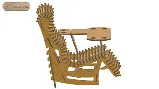 Wood Recliner Chair with side arm and tray