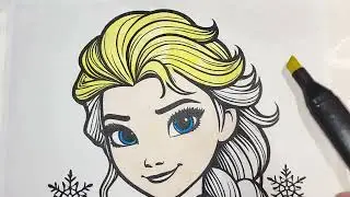 Disney Frozen Elsa, Anna,Olaf Coloring Book Pages