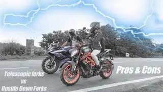 Telescopic Forks vs Upside Down Forks|| Pros & Cons || Differences || Which one is best !!