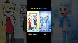 ORIGINAL or AI? Comment your favourite 💞 #shorts #animation #funny #cartoon