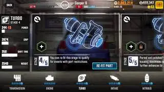 CSR 2 Mini Cooper S Fastest Tune (12seconds!)