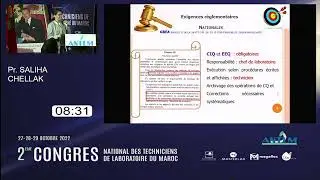 SYMPOSIUM 3: LES PRINCIPES DE BASES POUR LA GESTION CONTRÔLE DE QUALITÉ DANS LABORATOIRE BIOCHIMIE