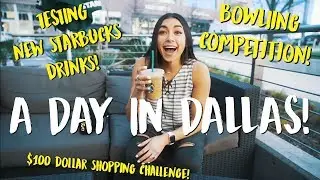 A Day In Dallas! Test Starbucks Drinks, Shopping Challenge & More! | Jeanine Amapola