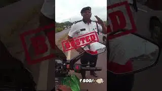 Busted by Goa police 👮&zwj;♀️ #goa #goapolice #honest #dominar400 #tour