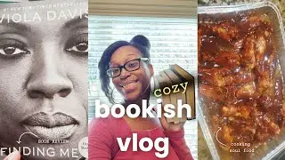*cozy* bookish vlog 🌧📚 book shopping + haul, cooking soul food & recent read