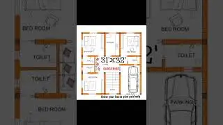 31X32 house plan | 31 by 32house design #homedesign #housedesign #architecture #shorts