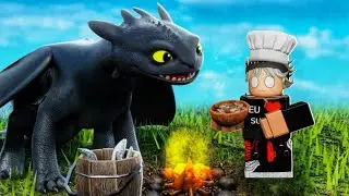 🧑‍🍳ME TORNEI O MELHOR COZINHEIRO DE TODA ILHA DE BERK! | Como Treinar Seu Dragão Roblox
