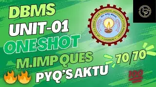 DBMS one shot unit-01 Aktu btech 🔥💯