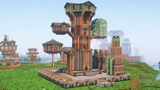 🏗️ Minecraft Steampunk Tower House Timelapse 🕰️