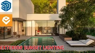 ENSCAPE FOR SKETCHUP | 11 EXTERIOR SUNSET LIGHTING WITH ENSCAPE 4.4