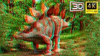 ANAGLYPH 3D | Jurassic Encyclopedia #14 - Stegosaurus dinosaur facts | 3D GLASSES RED CYAN