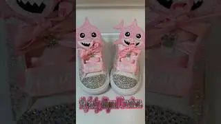 Custom Baby Shark Converse | #conversechucktaylor #blingshoes #blingbling #youtubeshorts